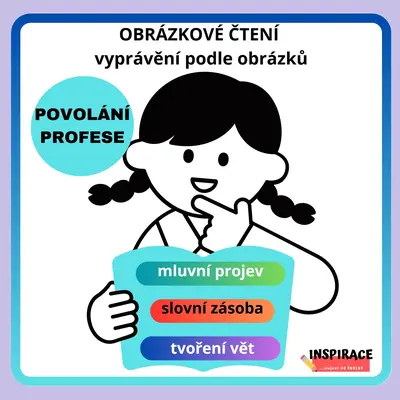 Obrázkové čtení - vyprávění podle obrázků - povolání, profese