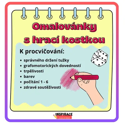 Omalovánky s hrací kostkou 🖍️🎲