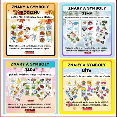 Sada - symboly a znaky 4 ročních období
