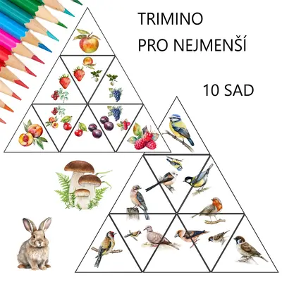 TRIMINO PRO NEJMENŠÍ - 10 SAD