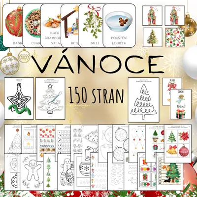 VÁNOCE - SOUBOR AKTIVIT - 150 STRAN