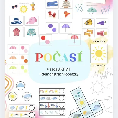 Počasí - aktivity, demonstrační karty 