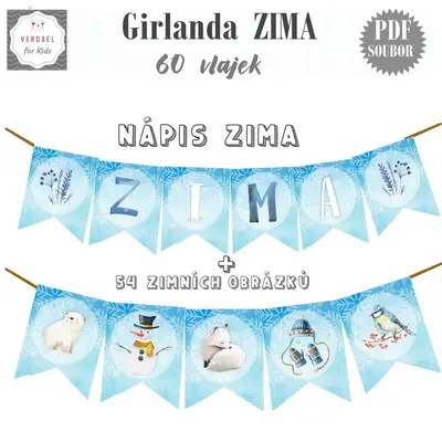 GIRLANDA ZIMA - VÝZDOBA