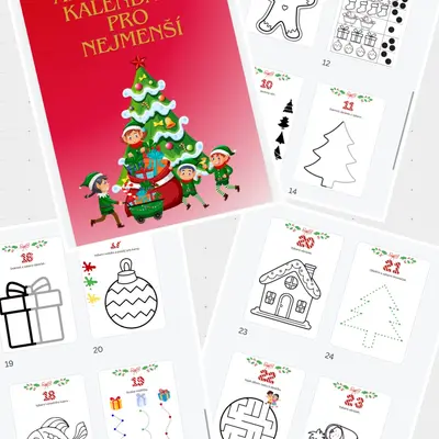 Úkoly do adventního kalendáře pro nejmenší (pracovní listy)