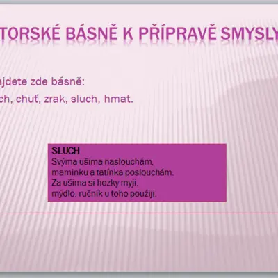 Autorské básně: Smysly