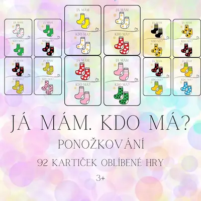 Já mám. Kdo má? Ponožtičky - 92 kartiček