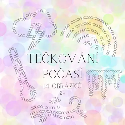 Tečkování - počasí - 14 obrázků