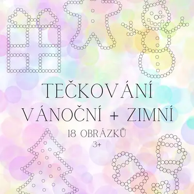 Tečkování - Vánoční a zimní - 18 obrázků