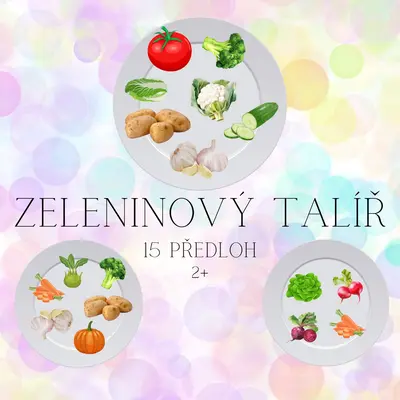 Zeleninový talíř - 15 obrázků k procvičování zrakového vnímání