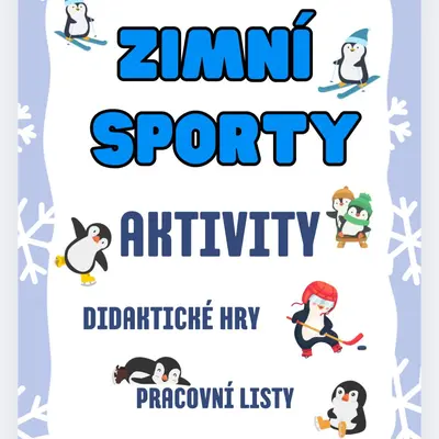 Zimní sporty- didaktické karty, sada aktivit