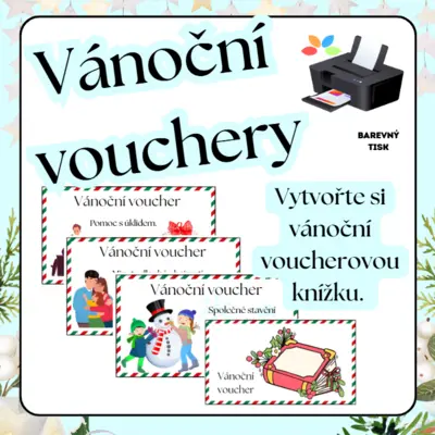 Vánoční barevné vouchery