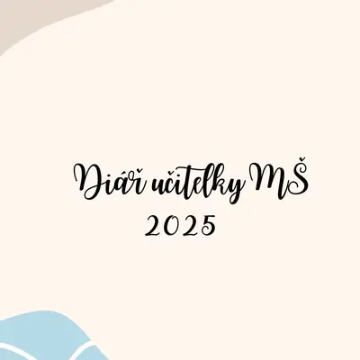 Učitelský diář 2025 - Zápisník na rok 2025 pro učitelky MŠ - neutrální - nude