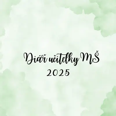 Učitelský diář 2025 - Zápisník na rok 2025 pro učitelky MŠ - zelený