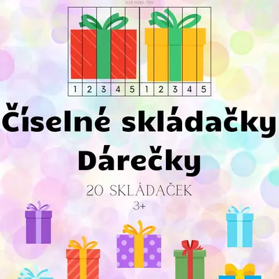 Číselné dárečkové skládačky - 20 skládaček