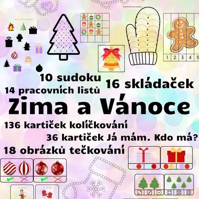 Vánoce a zima - maxi soubor 82 stran