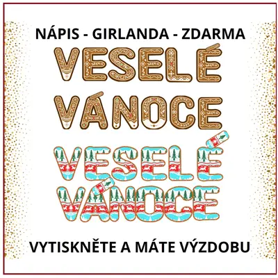 NÁPIS - GIRLANDA - ZDARMA