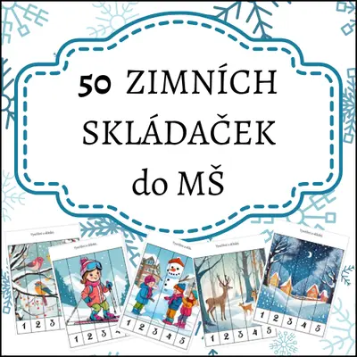 Zimní skládací obrázky