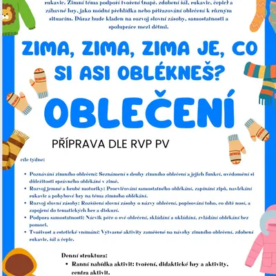 Oblečení, zima 
