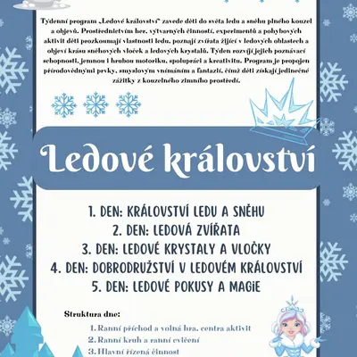 Ledové království - zima, přípravy