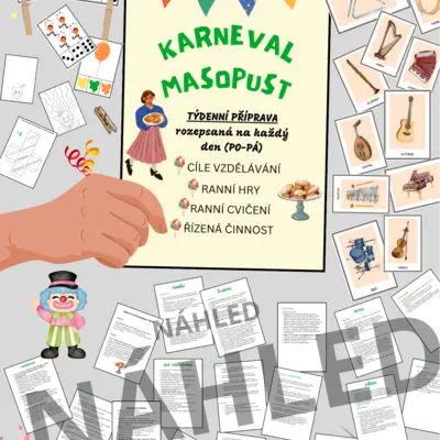 Kompletní příprava do MŠ- KARNEVAL, MASOPUST