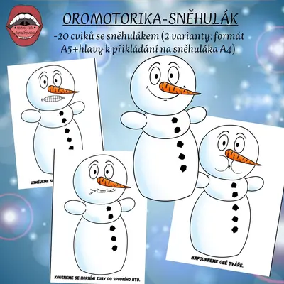 OROMOTORIKA SE SNĚHULÁKEM
