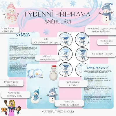 Týdenní příprava - Sněhuláci