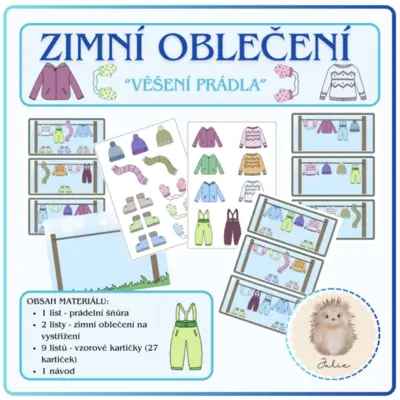 ZIMNÍ OBLEČENÍ - věšení prádla