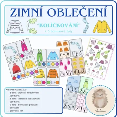 ZIMNÍ OBLEČENÍ - kolíčkování 