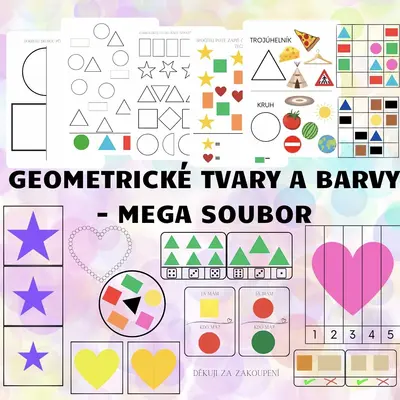 GEOMETRICKÉ TVARY A BARVY - 106 stran