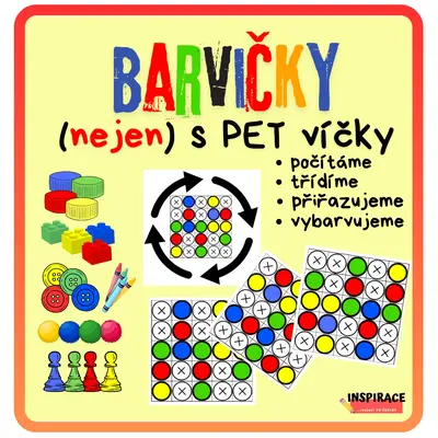 Barvičky s PET víčky (2. sada)