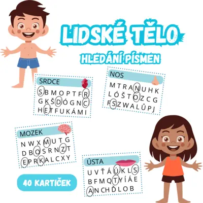 LIDSKÉ TĚLO - hledání písmen