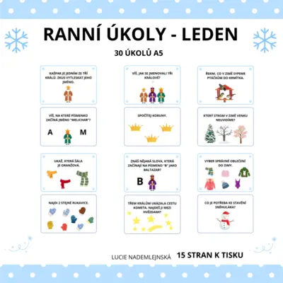 RANNÍ ÚKOLY - LEDEN