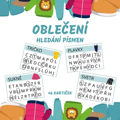 OBLEČENÍ - hledání písmen