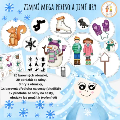 Zimní mega pexeso a jiné hry