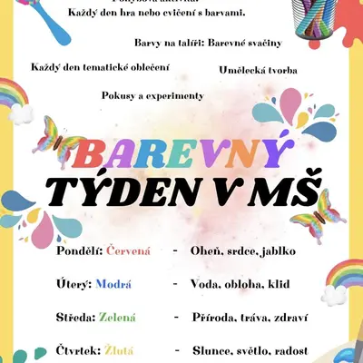 Barevný týden - přípravy, barvy