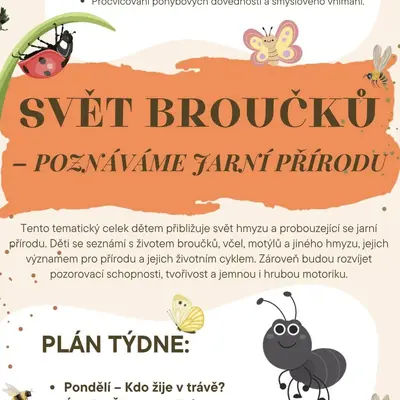 Brouci, hmyz, jaro - přípravy, sada aktivit