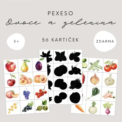 Pexeso - ovoce a zelenina