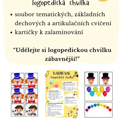 Logopedická chvilka Masopust/ Karneval