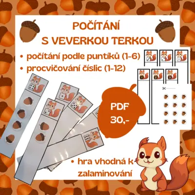 Počítání s veverkou Terkou