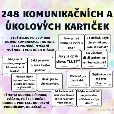 248 komunikačních a úkolových kartiček