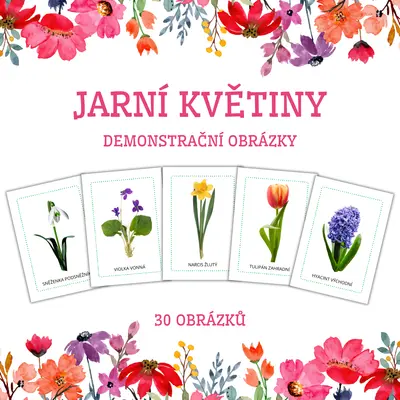 JARNÍ KVĚTINY - demonstrační obrázky