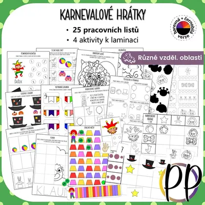 Karnevalové hrátky - pracovní listy, aktivity