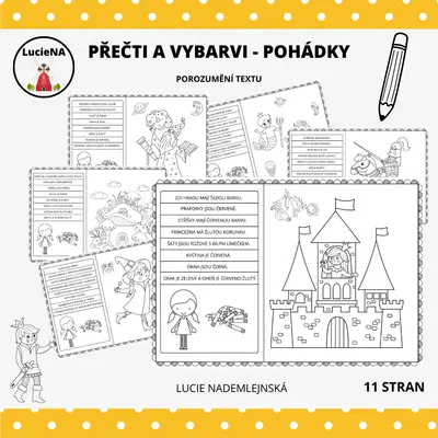 PŘEČTI A VYBARVI - POHÁDKY