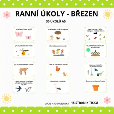 RANNÍ ÚKOLY - BŘEZEN
