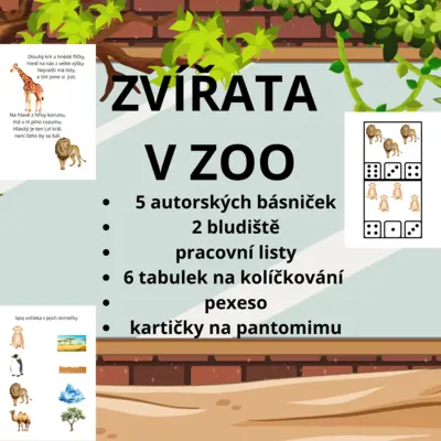 Zvířata v ZOO - pracovní listy 