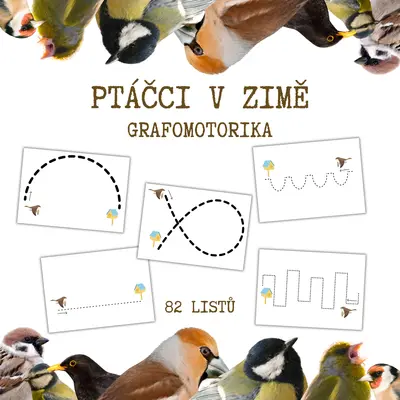 PTÁČCI V ZIMĚ - grafomotorika
