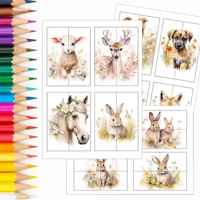 Puzzle pro nejmenší - JARO ZVÍŘÁTKA