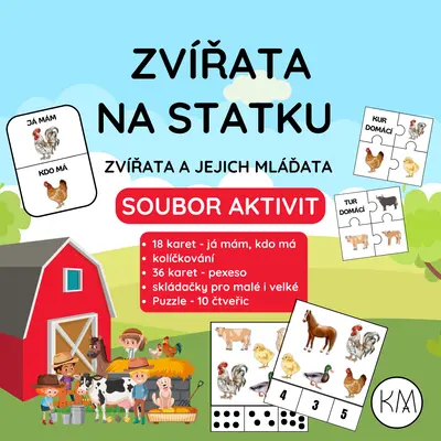 ZVÍŘATA NA STATKU - SOUBOR AKTIVIT