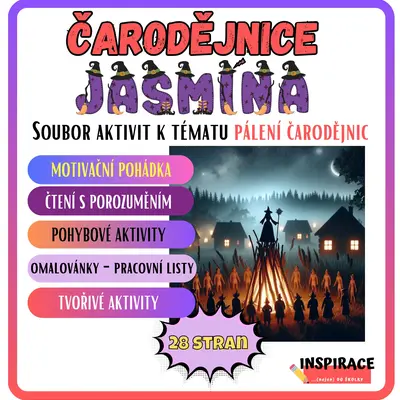 Čarodějnice JASMÍNA🧙‍♀️(soubor aktivit k tématu)