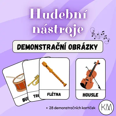 HUDEBNÍ NÁSTROJE - DEMONSTRAČNÍ KARTIČKY